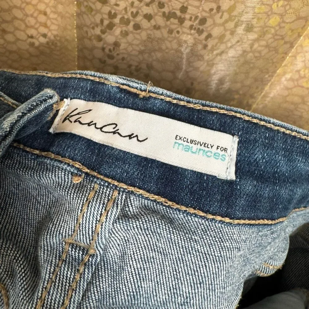 KanCan Distressed Destroyed Blue Stretchy Summer Shorts 14/32